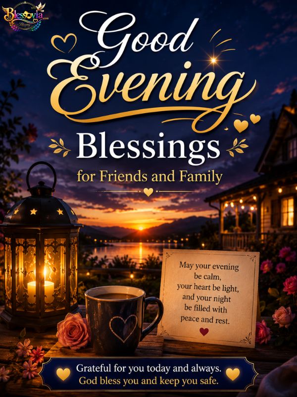 Beautiful Good Evening Blessings With Images for Friends and Family