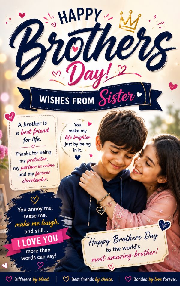 Brothers Day Wishes From Sister
