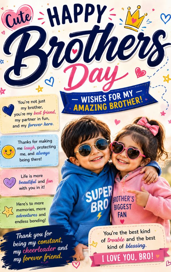 Cute Happy Brothers Day Wishes