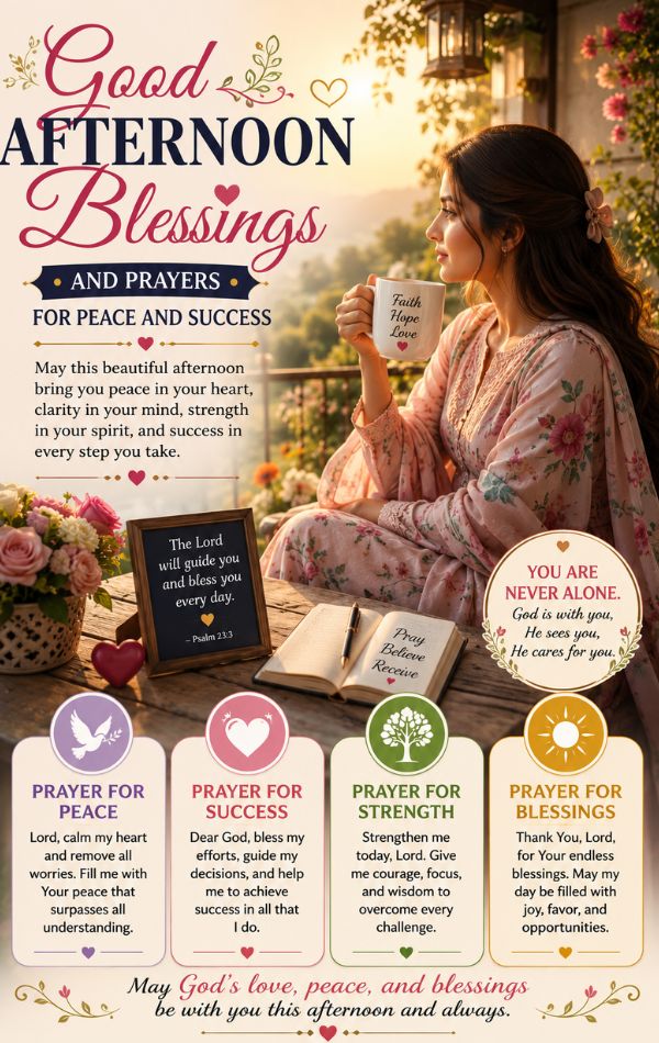 Good Afternoon Blessings and Prayers for Peace and Success