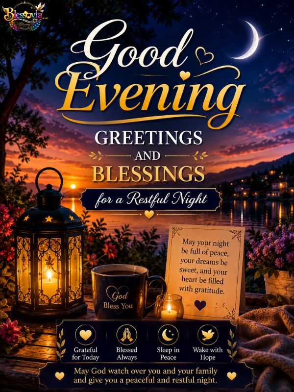 Good Evening Greetings and Blessings for a Restful Night
