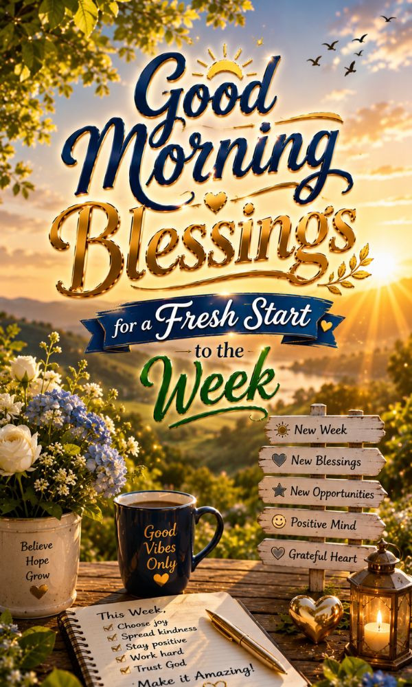 Good Morning Blessings for a Fresh Start to the Week