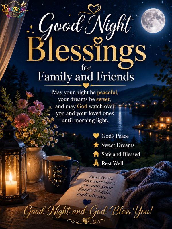 Good Night Blessings for Family and Friends