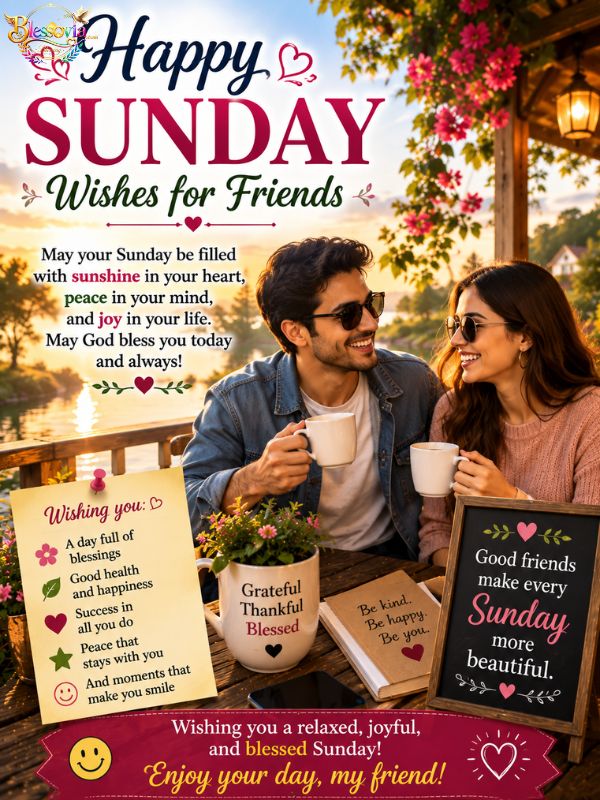 Happy Sunday Wishes for Friends