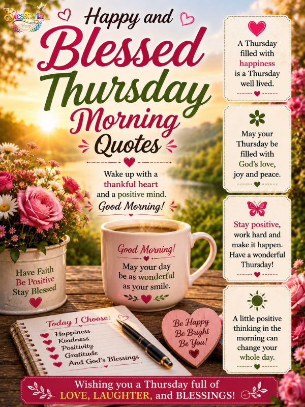 Happy and Blessed Thursday Morning Quotes