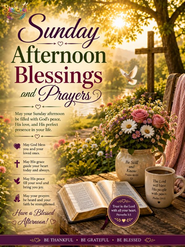 Sunday Afternoon Blessings and Prayers