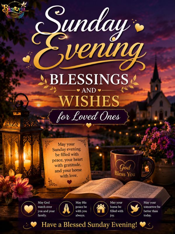 Sunday Evening Blessings and Wishes for Loved Ones