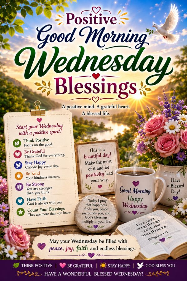 Positive Good Morning Wednesday Blessings