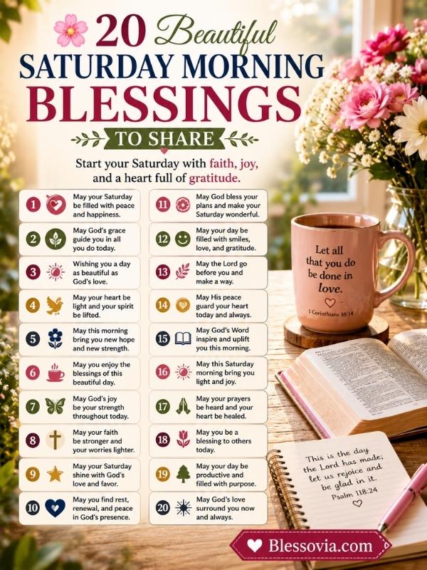  20 Beautiful Saturday Morning Blessings to Share