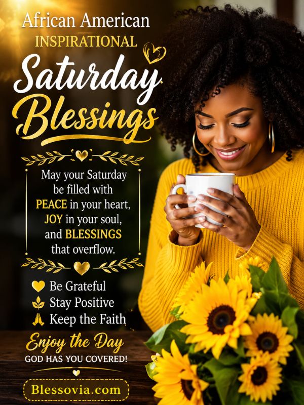 African American Inspirational Saturday Blessings