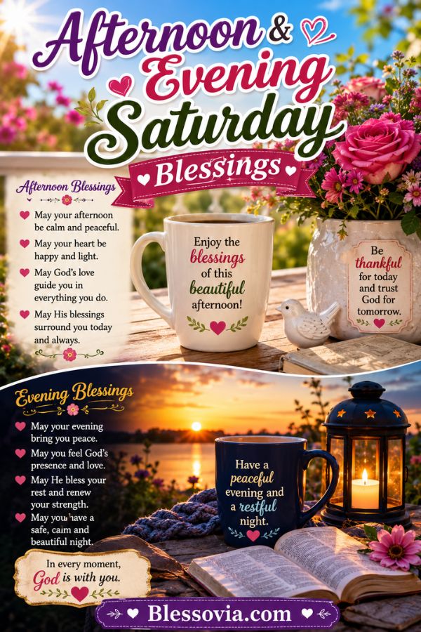 Afternoon & Evening Saturday Blessings