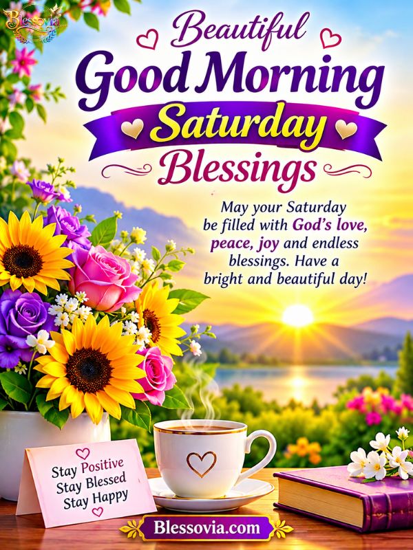 Beautiful Good Morning Saturday Blessings