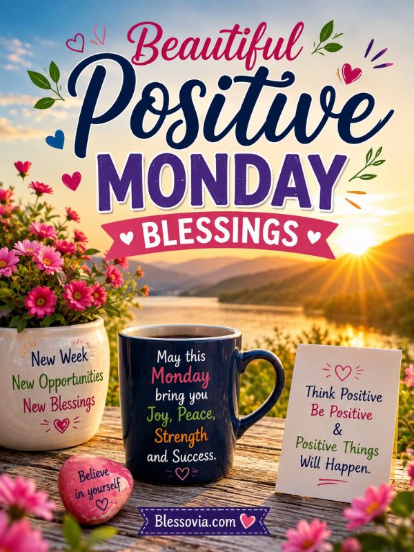 Beautiful Positive Monday Blessings to Brighten Your Day