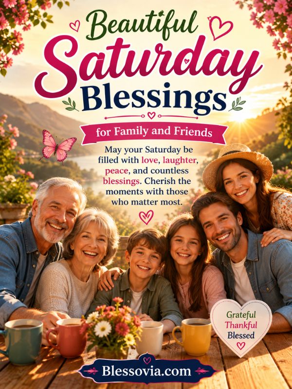 Beautiful Saturday Blessings for Family and Friends