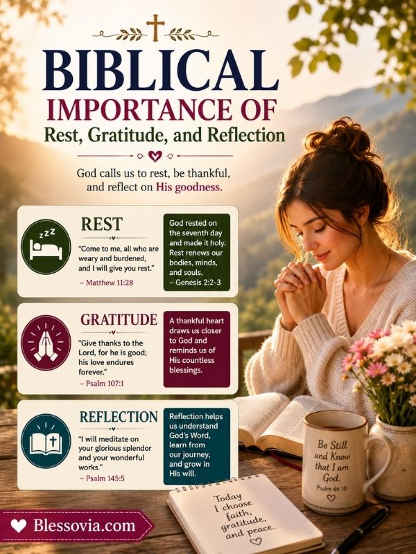 Biblical Importance of Rest, Gratitude, and Reflection