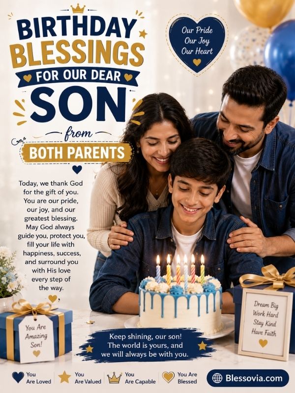 Birthday Blessings for Son from Both Parents