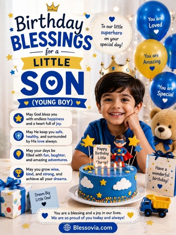 Birthday Blessings for a Little Son (Young Boy)