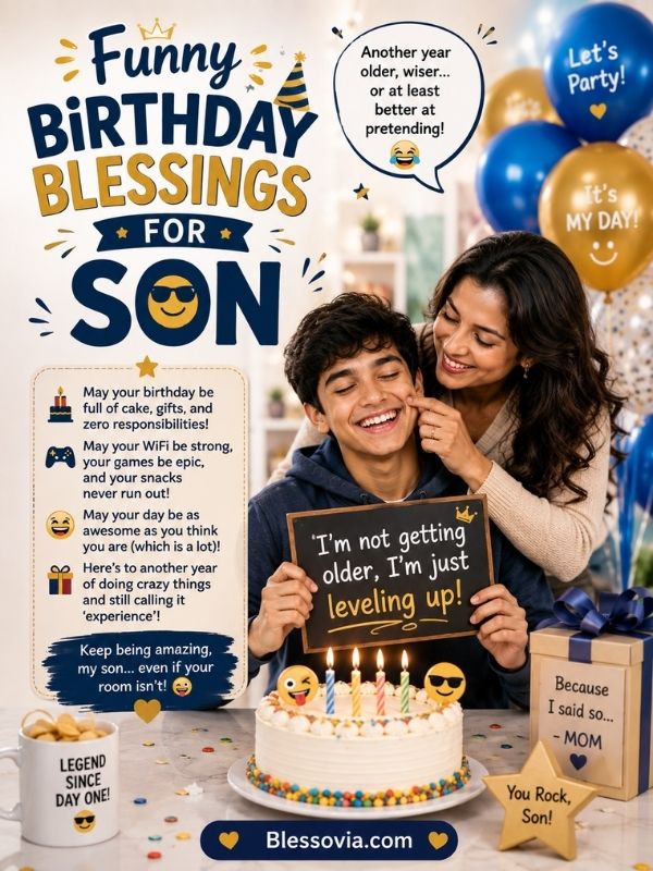 Funny Birthday Blessings for Son