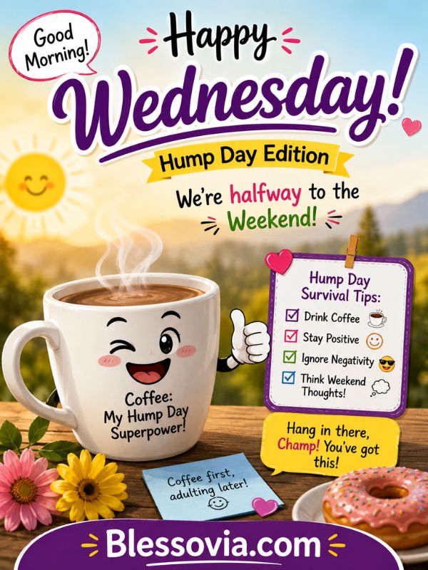Funny Good Morning Wednesday Messages, Hump Day Edition
