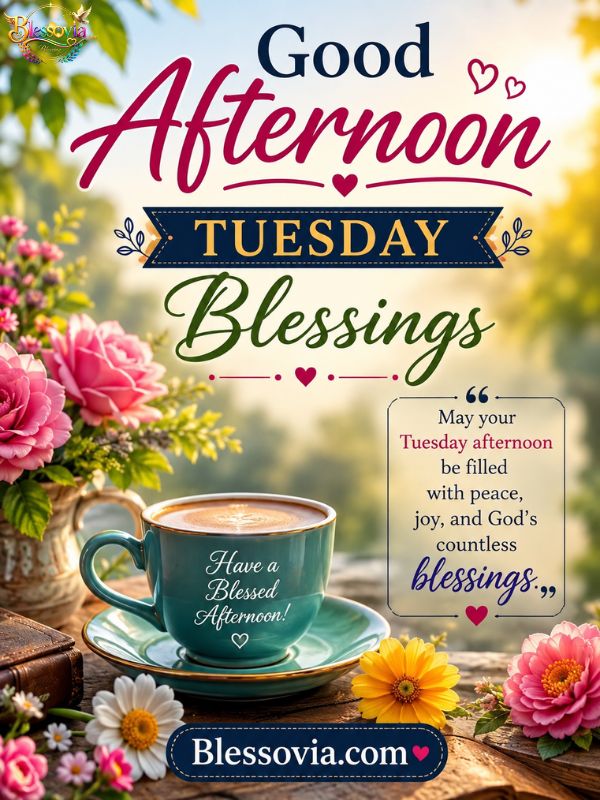 Good Afternoon Tuesday Blessings Quotes