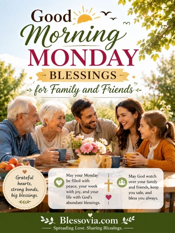 Good Morning Monday Blessings for Family and Friends