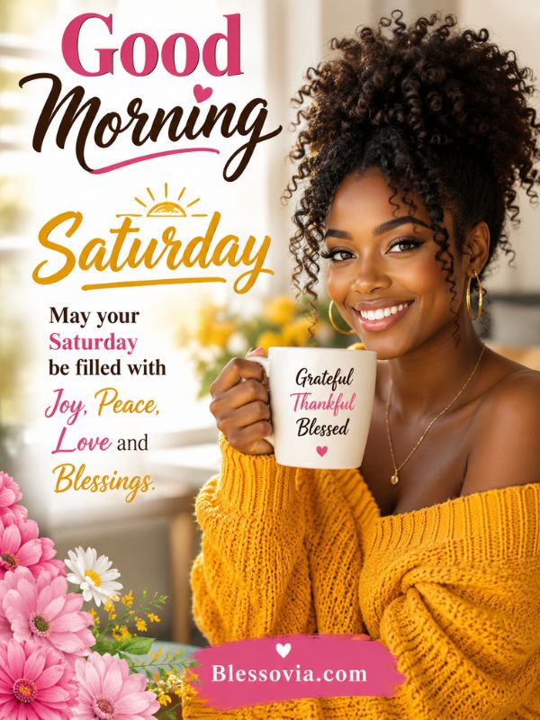 Good Morning Saturday Black Woman