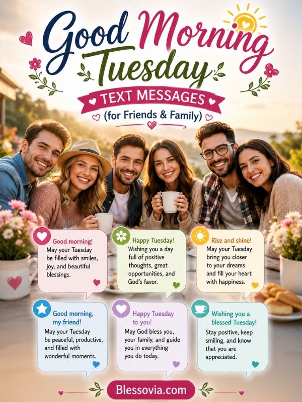 Good Morning Tuesday Text Messages (for Friends & Family)