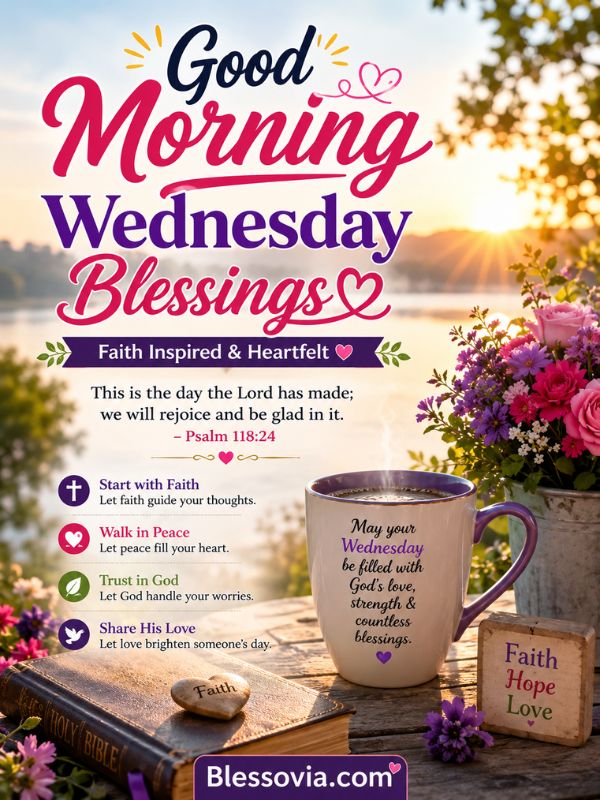 Good Morning Wednesday Blessings, Faith Inspired & Heartfelt