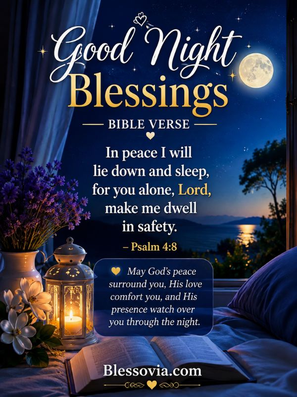 Good Night Blessings Bible Verse