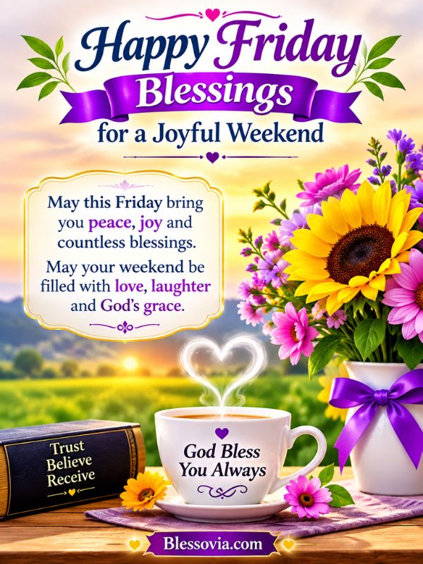 Uplifting Happy Friday Blessings for a Joyful Weekend