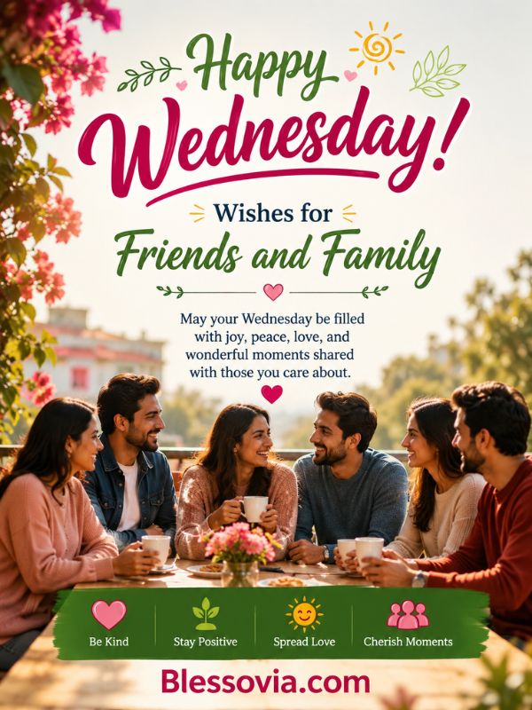 Happy Wednesday Wishes for Friends and Family