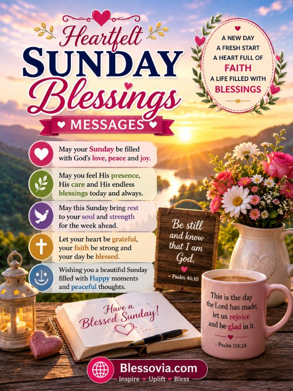 Heartfelt Sunday Blessings Messages