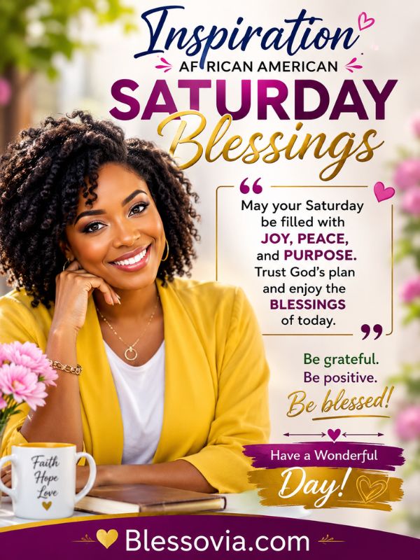 Inspiration African American Saturday Blessings
