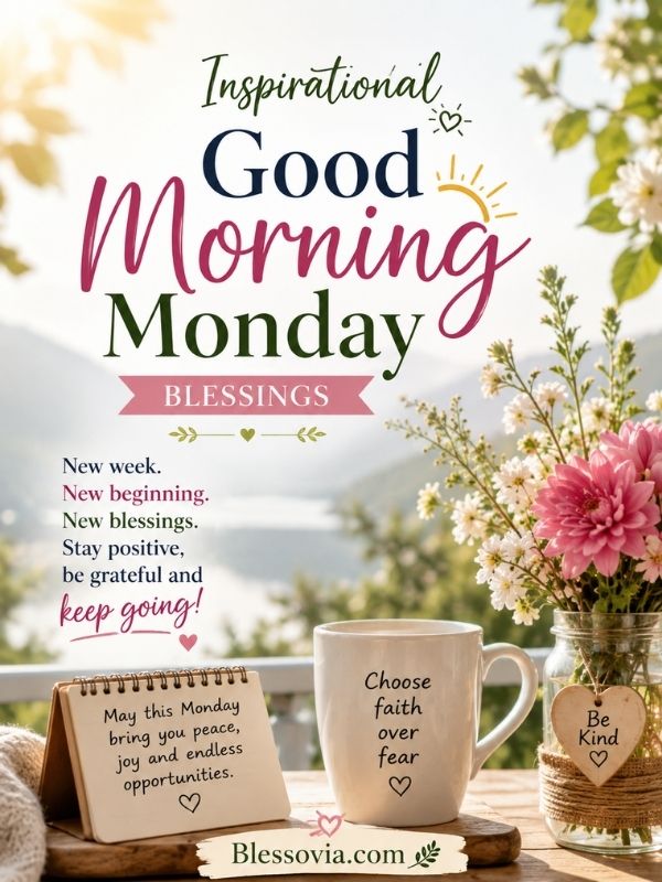 Inspirational Good Morning Monday Blessings