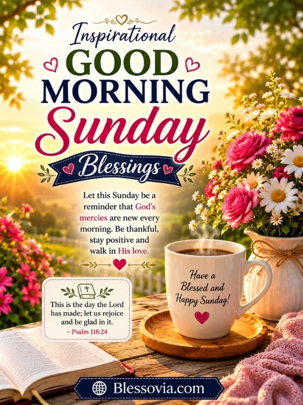 Inspirational Good Morning Sunday Blessings