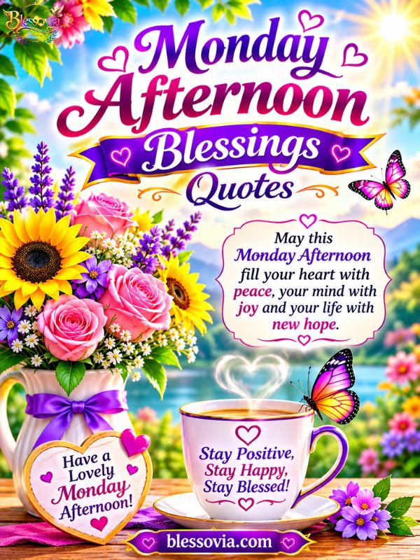 Monday Afternoon Blessings Quotes