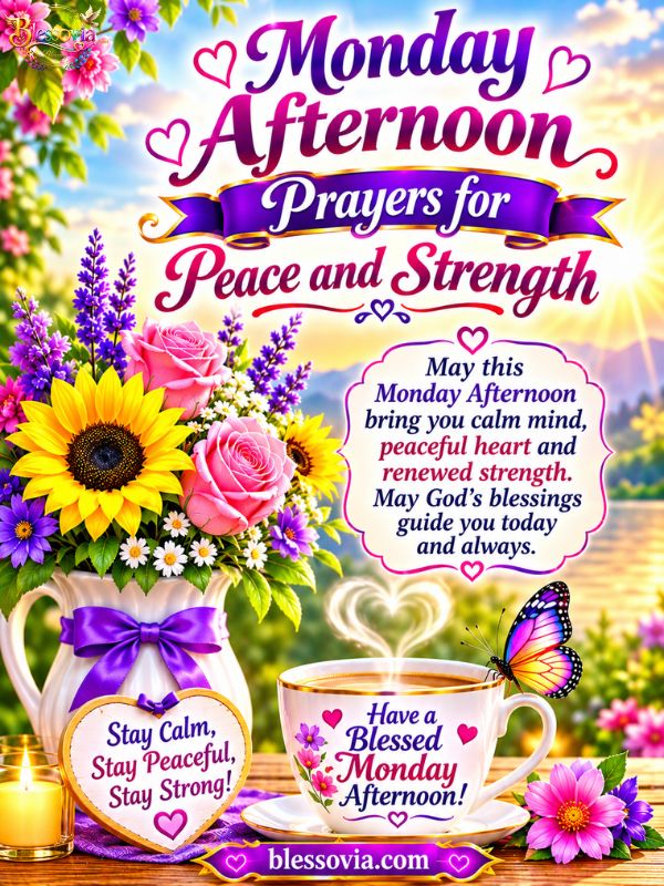 Monday Afternoon Prayers for Peace and Strength