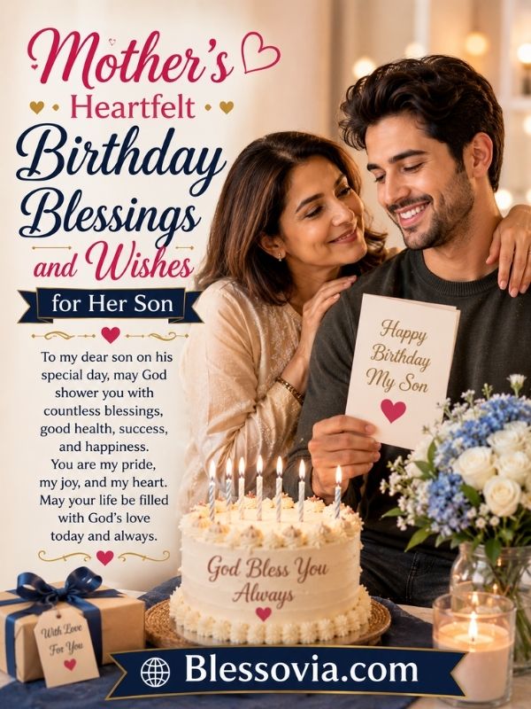 Mother's Heartfelt Birthday Blessings and Wishes for Her Son