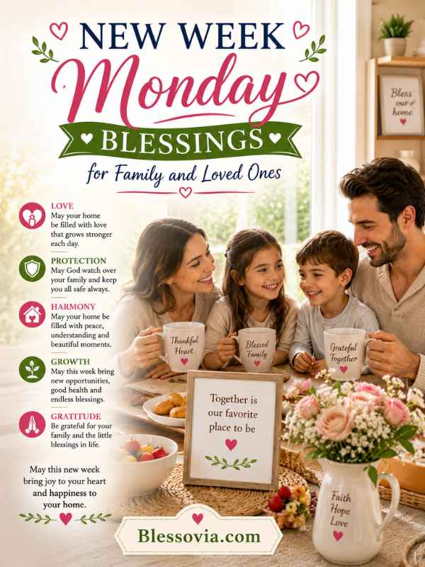 New Week Monday Blessings for Family and Loved Ones