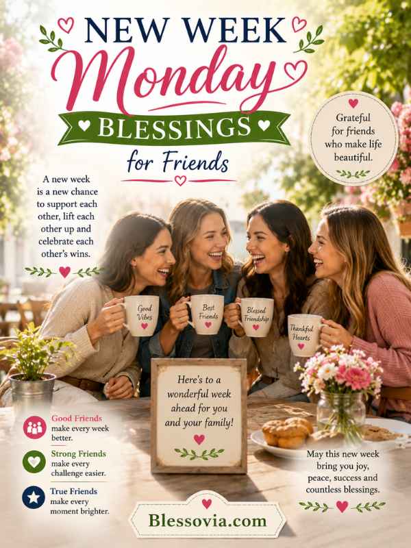 New Week Monday Blessings for Friends