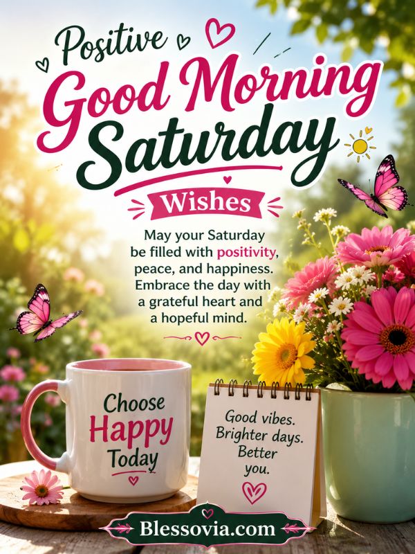 Positive Good Morning Saturday Wishes