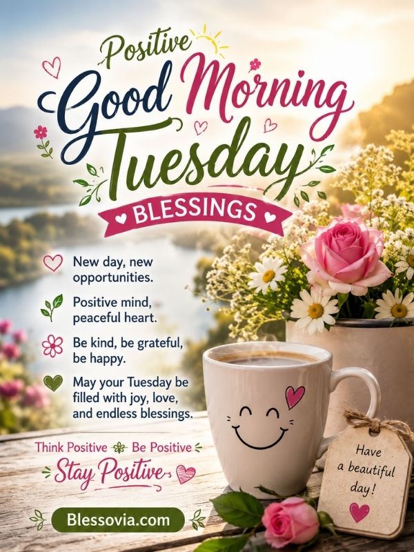 Positive Good Morning Tuesday Blessings