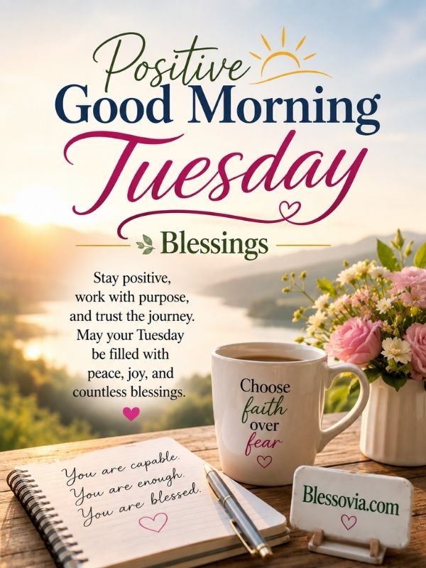 Positive Good Morning Tuesday Blessings