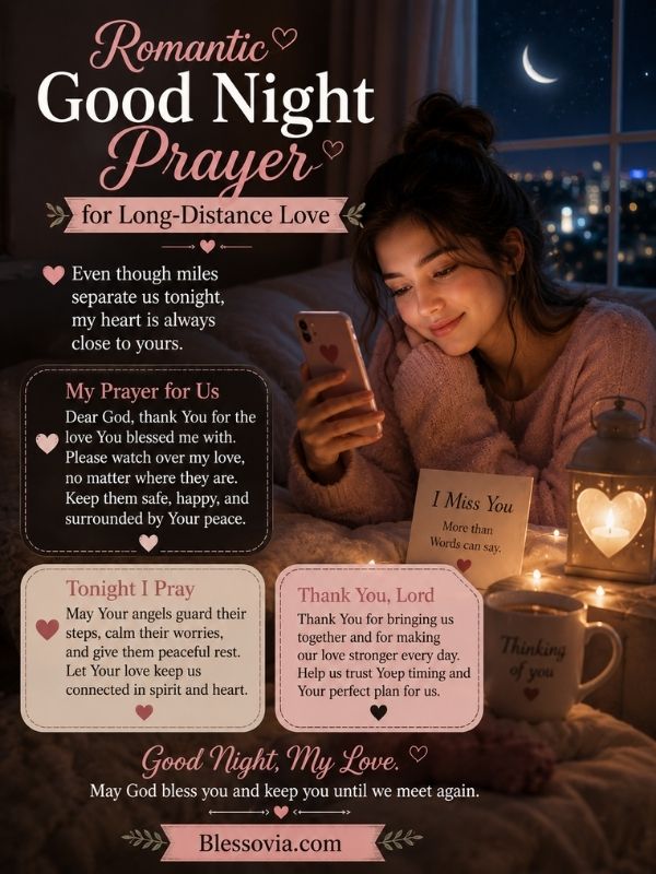 Romantic Good Night Prayer for Long-Distance Love