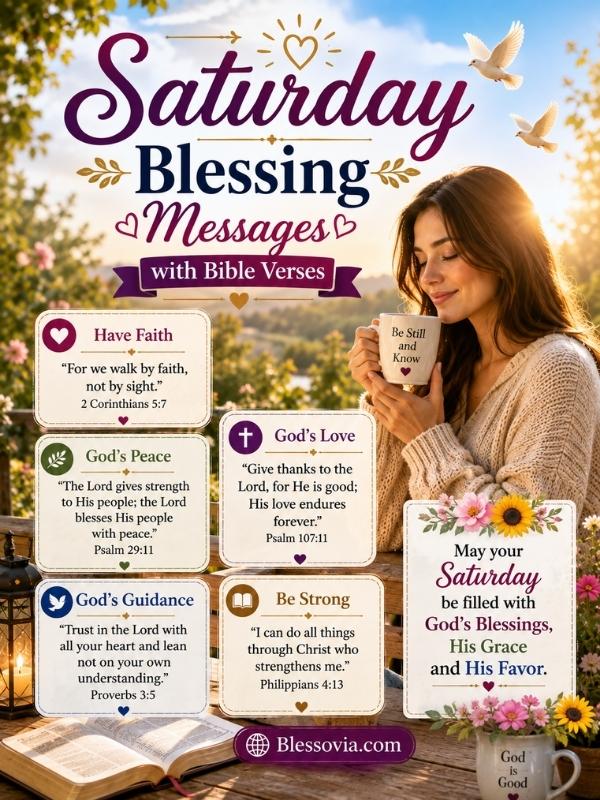 Saturday Blessing Messages with Bible Verses