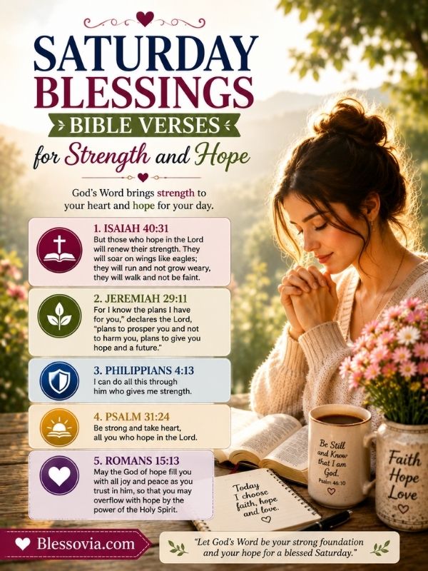 Saturday Blessings Bible Verses for Strength and Hope