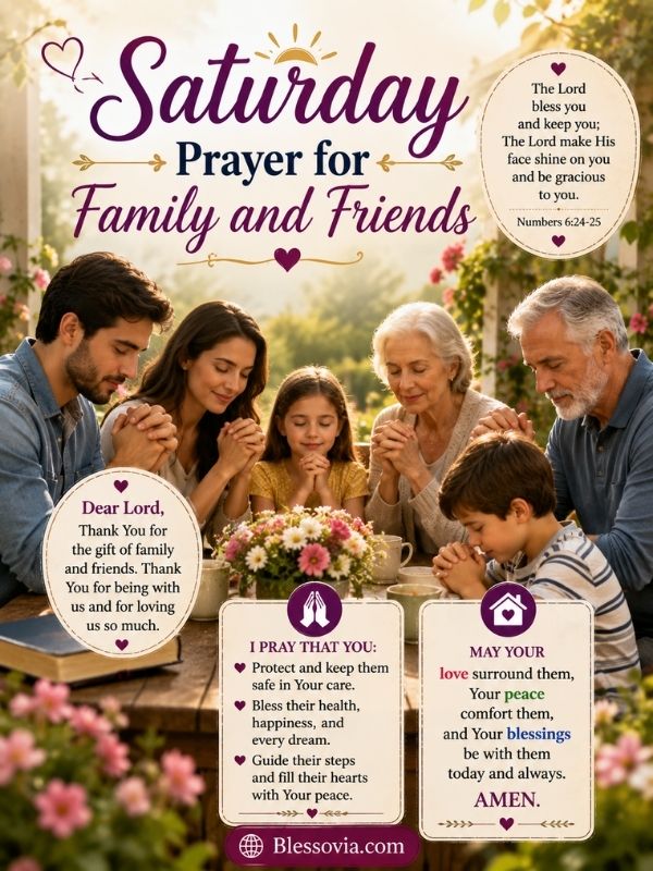Saturday Prayer for Family and Friends