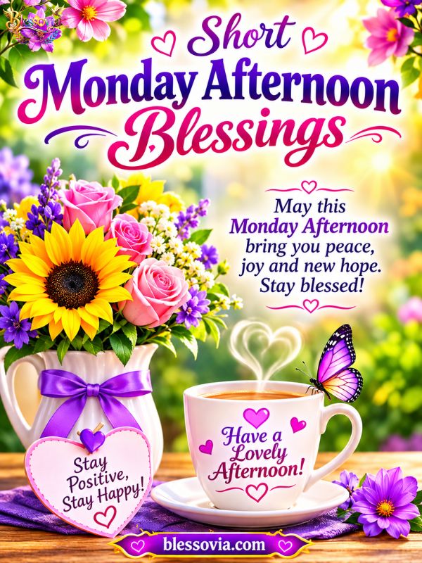 Short Monday Afternoon Blessings