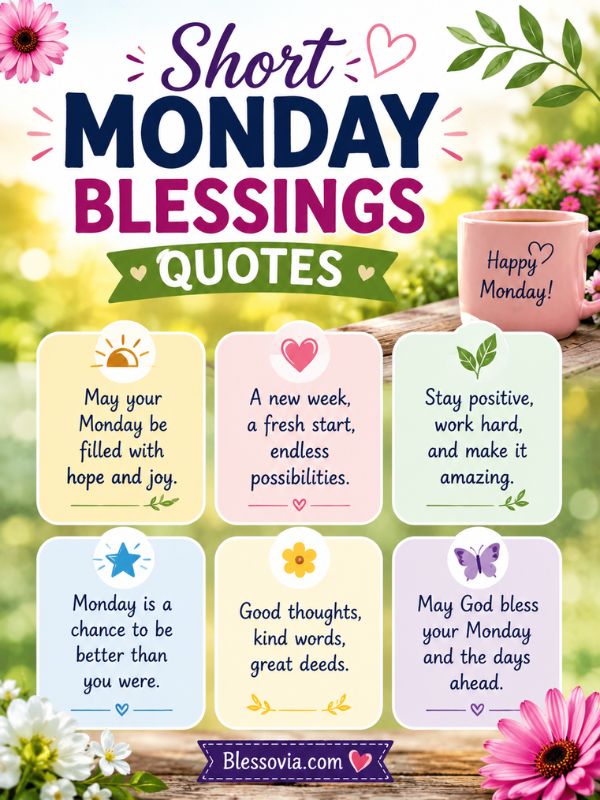 Short Monday Blessings Quotes for Quick Sharing