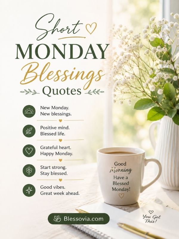 Short Monday Blessings Quotes